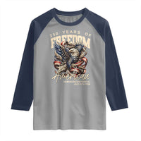 250 Years of Freedom Eagle Raglan Shirt US 250th Anniversary American Semiquincentennial 2026 Patriotic - Wonder Print Shop