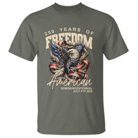250 Years of Freedom Eagle T Shirt US 250th Anniversary American Semiquincentennial 2026 Patriotic - Wonder Print Shop