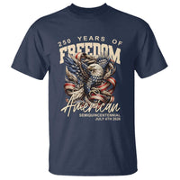 250 Years of Freedom Eagle T Shirt US 250th Anniversary American Semiquincentennial 2026 Patriotic - Wonder Print Shop