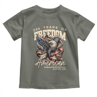 250 Years of Freedom Eagle Toddler T Shirt US 250th Anniversary American Semiquincentennial 2026 Patriotic - Wonder Print Shop