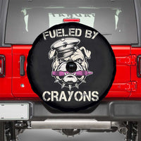 Fueled by Crayons Bulldog Spare Tire Cover Funny Military Crayon Eater Gift for Veterans - Wonder Print Shop