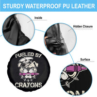 Fueled by Crayons Bulldog Spare Tire Cover Funny Military Crayon Eater Gift for Veterans - Wonder Print Shop