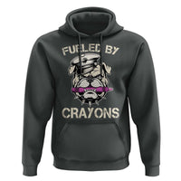 Fueled by Crayons Bulldog Hoodie Funny Military Crayon Eater Gift for Veterans - Wonder Print Shop