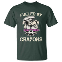 Fueled by Crayons Bulldog T Shirt Funny Military Crayon Eater Gift for Veterans - Wonder Print Shop