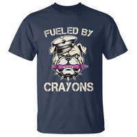 Fueled by Crayons Bulldog T Shirt Funny Military Crayon Eater Gift for Veterans - Wonder Print Shop