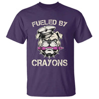 Fueled by Crayons Bulldog T Shirt Funny Military Crayon Eater Gift for Veterans - Wonder Print Shop