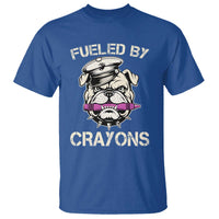 Fueled by Crayons Bulldog T Shirt Funny Military Crayon Eater Gift for Veterans - Wonder Print Shop