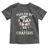 Fueled by Crayons Bulldog Toddler T Shirt Funny Military Crayon Eater Gift for Veterans - Wonder Print Shop