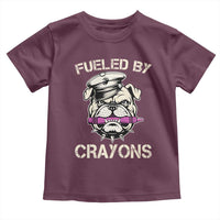 Fueled by Crayons Bulldog Toddler T Shirt Funny Military Crayon Eater Gift for Veterans - Wonder Print Shop
