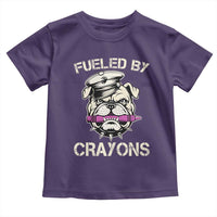 Fueled by Crayons Bulldog Toddler T Shirt Funny Military Crayon Eater Gift for Veterans - Wonder Print Shop