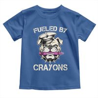Fueled by Crayons Bulldog Toddler T Shirt Funny Military Crayon Eater Gift for Veterans - Wonder Print Shop