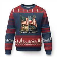250 Years of Liberty Ugly Christmas Sweater US 250th Anniversary Semiquincentennial 2026 Patriotic - Wonder Print Shop