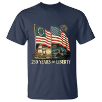 250 Years of Liberty T Shirt US 250th Anniversary Semiquincentennial 2026 Patriotic - Wonder Print Shop