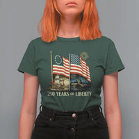 250 Years of Liberty T Shirt For Women US 250th Anniversary Semiquincentennial 2026 Patriotic - Wonder Print Shop