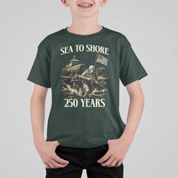 Military Navy 250th Anniversary T Shirt For Kid Sea To Shore 250 Years - Wonder Print Shop