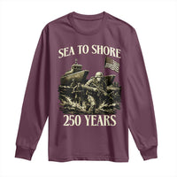 Military Navy 250th Anniversary Long Sleeve Shirt Sea To Shore 250 Years - Wonder Print Shop