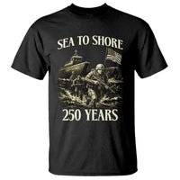 Military Navy 250th Anniversary T Shirt Sea To Shore 250 Years - Wonder Print Shop