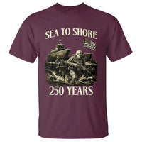 Military Navy 250th Anniversary T Shirt Sea To Shore 250 Years - Wonder Print Shop