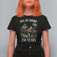 Military Navy 250th Anniversary T Shirt For Women Sea To Shore 250 Years - Wonder Print Shop