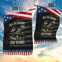Military Navy 250th Anniversary Garden Flag Sea To Shore 250 Years