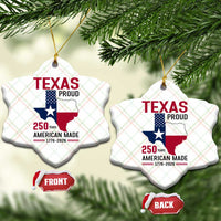Texas Proud 250 Years Ceramic Ornament American Made 1776 to 2026 Semiquincentennial - Wonder Print Shop