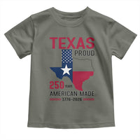 Texas Proud 250 Years Toddler T Shirt American Made 1776 to 2026 Semiquincentennial - Wonder Print Shop