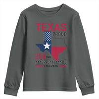 Texas Proud 250 Years Youth Sweatshirt American Made 1776 to 2026 Semiquincentennial - Wonder Print Shop