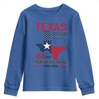 Texas Proud 250 Years Youth Sweatshirt American Made 1776 to 2026 Semiquincentennial - Wonder Print Shop