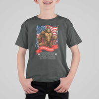 Patriotic Bigfoot US 250th Anniversary T Shirt For Kid Sasquatch Celebrating 250 Years of Freedom 1776 to 2026 - Wonder Print Shop