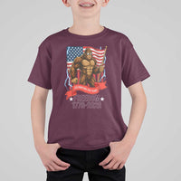 Patriotic Bigfoot US 250th Anniversary T Shirt For Kid Sasquatch Celebrating 250 Years of Freedom 1776 to 2026 - Wonder Print Shop
