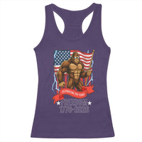 Patriotic Bigfoot US 250th Anniversary Racerback Tank Top Sasquatch Celebrating 250 Years of Freedom 1776 to 2026 - Wonder Print Shop