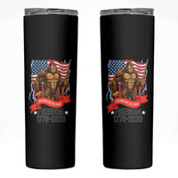 Patriotic Bigfoot US 250th Anniversary Skinny Tumbler Sasquatch Celebrating 250 Years of Freedom 1776 to 2026 - Wonder Print Shop