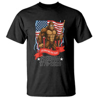 Patriotic Bigfoot US 250th Anniversary T Shirt Sasquatch Celebrating 250 Years of Freedom 1776 to 2026 - Wonder Print Shop