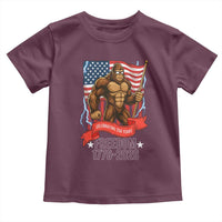 Patriotic Bigfoot US 250th Anniversary Toddler T Shirt Sasquatch Celebrating 250 Years of Freedom 1776 to 2026 - Wonder Print Shop