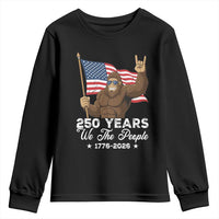 250 Years We The People Bigfoot Youth Sweatshirt Funny Patriotic 1776 to 2026 US Semiquincentennial - Wonder Print Shop