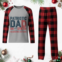 Patriotic Dad 250 Years Plaid Pajama Set Est. 1776 Funny USA Semiquincentennial - Wonder Print Shop