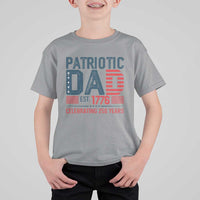 Patriotic Dad 250 Years T Shirt For Kid Est. 1776 Funny USA Semiquincentennial - Wonder Print Shop