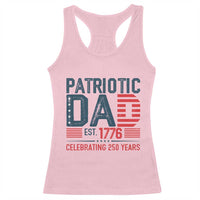 Patriotic Dad 250 Years Racerback Tank Top Est. 1776 Funny USA Semiquincentennial - Wonder Print Shop