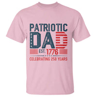 Patriotic Dad 250 Years T Shirt Est. 1776 Funny USA Semiquincentennial - Wonder Print Shop