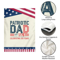 Patriotic Dad 250 Years Garden Flag Est. 1776 Funny USA Semiquincentennial