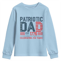 Patriotic Dad 250 Years Youth Sweatshirt Est. 1776 Funny USA Semiquincentennial - Wonder Print Shop