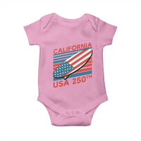 California USA 250th Anniversary Baby Onesie US Semiquincentennial Patriotic Surfboard Graphic - Wonder Print Shop