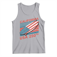 California USA 250th Anniversary Tank Top US Semiquincentennial Patriotic Surfboard Graphic - Wonder Print Shop
