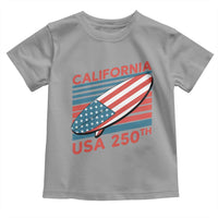 California USA 250th Anniversary Toddler T Shirt US Semiquincentennial Patriotic Surfboard Graphic - Wonder Print Shop
