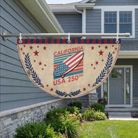 California USA 250th Anniversary Patriotic Fan Flag US Semiquincentennial Surfboard Graphic