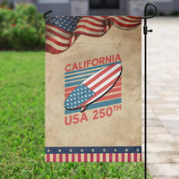 California USA 250th Anniversary Garden Flag US Semiquincentennial Patriotic Surfboard Graphic