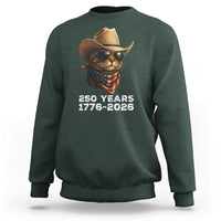 Cool Cowboy Cat 250 Years Sweatshirt Funny Patriotic 1776 to 2026 US Semiquincentennial - Wonder Print Shop