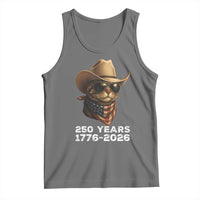 Cool Cowboy Cat 250 Years Tank Top Funny Patriotic 1776 to 2026 US Semiquincentennial - Wonder Print Shop