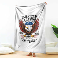 American Legends Eagle Throw Blanket 250 Years Patriotic Heritage 1776 to 2026 Semiquincentennial - Wonder Print Shop