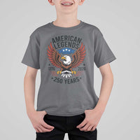 American Legends Eagle T Shirt For Kid 250 Years Patriotic Heritage 1776 to 2026 Semiquincentennial - Wonder Print Shop